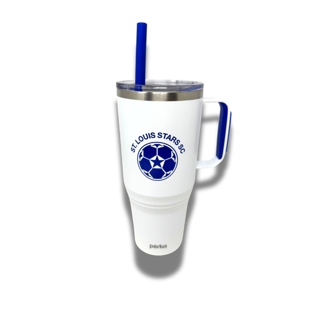 Perka® Portofino 36 oz. Double Wall Recycled Stainless Steel Travel Mug